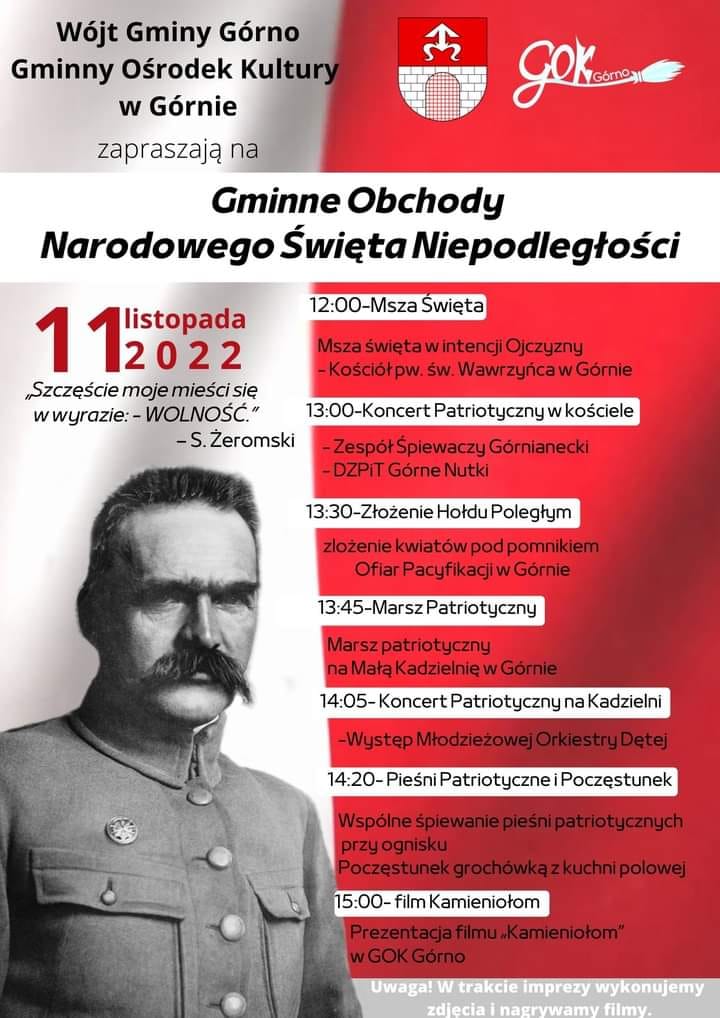 plakat obchodów w gminie Górno